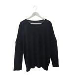 ディーゼル DIESEL ロンT Tシャツ 長袖 カットソー シルク混 ネイビー 紺 トップス