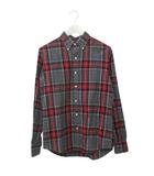 ジムフレックス Gymphlex ボタンネルシャツ M チェック グレー系 トップス