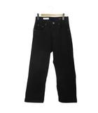 ザラ ZARA デニム パンツ スリムフィットクロップドジーンズ ボトムス 無地 ブラック 黒 29