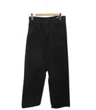 ユニクロ UNIQLO ワイドストレートジーンズ ボトムス ジーパン ブラック 黒 無地 29