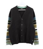 ピーエスポールスミス PS Paul Smith シグネチャー ストライプ カーディガン XL ブラック 黒 ニット トップス 長袖 コットン