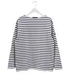 セントジェームス SAINT JAMES バスクシャツ ML ホワイト 白 ネイビー 紺 カットソー 長袖 トップス