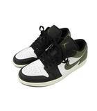 ナイキ NIKE AIR JORDAN 1 LOW blk/wht-medium olive 553558-092 エアジョーダン 1 ロー 29cm オリーブ スニーカー シューズ 靴 ☆AA★