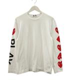 プレイコムデギャルソン PLAY COMME des GARCONS Printed Long Sleeve T-Shirt ロングスリーブ Tシャツ M ホワイト 白 トップス 長袖