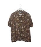 レインスプーナー reyn spooner アロハシャツ 半袖 ボタンシャツ L 総柄 プリント ブラウン 茶 トップス