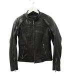 ハーレーダビッドソン HARLEY DAVIDSON パーカー付き レザー ライダースジャケット S Willie G スカル リフレクター バイクウェア ブラック