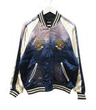 ショット SCHOTT RAYON SUKA ASING JACKET 782-4252005 レーヨン エイジング スカジャン S ブルー 刺繍 ジップアップ ジャケット アウター