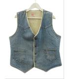 リーバイス Levi's 70s 60607 デニム ボアベスト L オレンジタブ USA製 ヴィンテージ ライトブルー