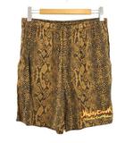 ワコマリア WACKO MARIA MIGHTYCROWN HAWAIIAN SHORTS マイティクラウン パイソン柄 ハワイアン ショーツ ショートパンツ M ブラウン 茶 ボトムス ☆AA★