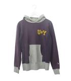 チャンピオン CHAMPION パーカー M カットソー 裏起毛 フーディ プリント パープル系 紫 トップス