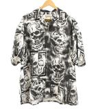 ワコマリア WACKO MARIA 56 TATTOO STUDIO HAWAIIAN SHIRT S/S ハワイアンシャツ 半袖 L ホワイト 白 アロハシャツ トップス ☆AA★