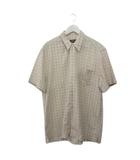 ヒューゴボス HUGO BOSS ボタンシャツ L 半袖 チェック ベージュ系 トップス