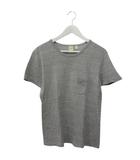 バーンズアウトフィッターズ Barns outfitters Tシャツ 半袖 トップス グレー 丸首 無地 M