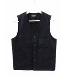 シュガーケーン SUGAR CANE MADE IN USA WOOL WORK VEST USA製 ウール ワーク ベスト M ダークネイビー 無地 ジレ トップス