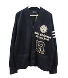 ポロ ラルフローレン POLO RALPH LAUREN VARSITY CARDIGAN ワッペン ニット カーディガン L ネイビー 長袖 トップス