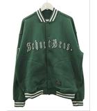 ショット SCHOTT スウェットスタジャン ロゴワッペン グリーン L