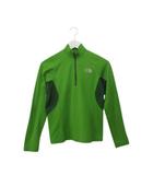 ザノースフェイス THE NORTH FACE フライウェイトジップアップシャツ M 長袖 ハーフジップ カットソー ロゴプリント グリーン 緑 トップス