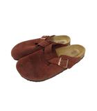 ビルケンシュトック BIRKENSTOCK ボストン サンダル スエード ソフトフットベッド 41 26.5 スエード レッド系