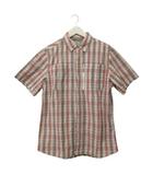 エルエルビーン L.L.BEAN シャツ 半袖 チェック柄 グレー ホワイト 赤 L トップス