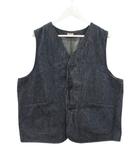 TCBジーンズ TCB JEANS Huntsman Vest ハンツマンベスト デニム地 44 インディゴブルー トップス