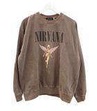 別注 NIRVANA ニルバーナ プリントスウェット L ブラウン系 長袖 トレーナー トップス