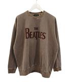別注 THE BEATLES ビートルズ フロッキープリントスウェット L ブラウン系 長袖 トレーナー トップス