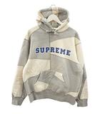 シュプリーム SUPREME Patchwork Hooded Sweatshirt パッチワーク パーカー M グレー 長袖 ロゴ プリント トップス ☆AA★
