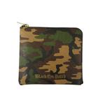 ブラックアイパッチ THE BLACK EYE PATCH CAMOUFLAGED LEATHER WALLET WOODLAND CAMO カモフラ柄 レザージップウォレット 財布 L字ジッパー ブラウン