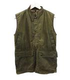 90s WESTMORLAND オイルド ベスト XL セージ 3ワラント 英国製 ワックスコットン ヴィンテージ