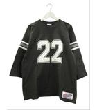 スタンダード カリフォルニア STANDARD CALIFORNIA 25SS フットボールTシャツ 7部袖 ヘビーウエイト ナンバリング ブラック L