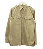 ヴィンテージ VINTAGE REGULATION オフィサーシャツ ミリタリーシャツ コットンツイル ARMY マチ付き カーキ