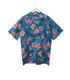  ハナファッション Hana Fashion アロハシャツ ハワイアンシャツ ハイビスカス柄 ハワイ製 L グリーン系
