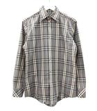 バーバリーブラックレーベル BURBERRY BLACK LABEL チェック シャツ 長袖 2 グレー ブルー トップス