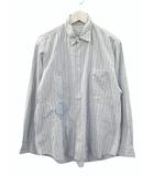 コムデギャルソンシャツ COMME des GARCONS SHIRT 長袖 ストライプ ボタンシャツ S ブルー トップス ☆AA★