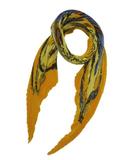 エルメス HERMES カレ90 プリーツスカーフ Festival 祭典 イエロー系 シルク 絹 ☆AA★