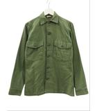 ヴィンテージ VINTAGE U.S.ARMY 60s OG107 ユーティリティシャツ コットンサテン オリーブ 13.5×32