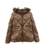 バーバリー ロンドン BURBERRY LONDON ダウンジャケット コート フォックスファー付き 40 ブラウン 茶 アウター 上着