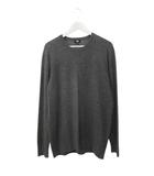 カシミヤクルーネックセーター XL ニット グレー トップス