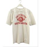 チャンピオン CHAMPION 80s フットボールTシャツ トリコタグ USA製 UNIVERSITY SOUTH DAKOTA ホワイト S