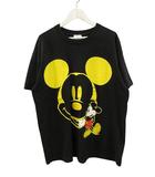90s MICKEY&CO. Tシャツ USA製 ミッキーマウス 大判プリント ONESIZE ブラック ヴィンテージ