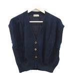 23SS COTTON SILK PIQUE コットン シルク ピケ ニットベスト 2 ネイビー トップス