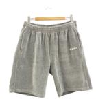 ブラックアイパッチ THE BLACK EYE PATCH Script Logo Velour Shorts スクリプトロゴ ベロアショーツ XL グレー ショートパンツ ボトムス