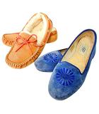 アグ UGG 2点セット モカシン ローファー シューズ ダコタ ALLOWAY US7 24cm キャメル ブルー A0611