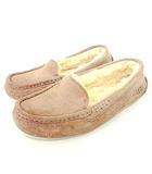 アグ UGG アンスレー モカシン ローファー シューズ シープスキン 3312W US6 約23cm SLATE 茶系 ブラウン A0610