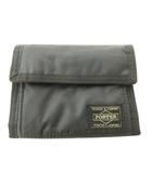 ポーター PORTER 折りたたみ 財布 ナイロン マジックテープ ワンポイント ロゴ 黒 ブラック ☆AA★