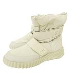 アンドワンダー and wander x ザラ ZARA ショートブーツ パディング ベルト 40 26.5cm トープグレー