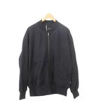 コモリ COMOLI タグ付き 美品 24AW ウールニット ジップブルゾン アウター 日本製 2 Mサイズ 黒紺 ダークネイビー