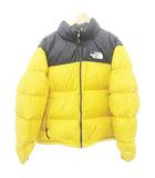 ザノースフェイス THE NORTH FACE 美品 ヌプシ ダウンジャケット バイカラー アウター ジップアップ NF0A3C8D XLサイズ 黄色 イエロー 黒 ブラック