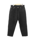 コモリ COMOLI 美品 モールスキン 5Pパンツ ボトム ジップフライ Y03-03011 日本製 2 Mサイズ 黒 ブラック
