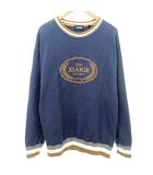21AW RIB LINE CREWNECK SWEAT 1991 ロゴ スウェット トレーナー 裏毛 リブライン M 紺 ネイビー A0623